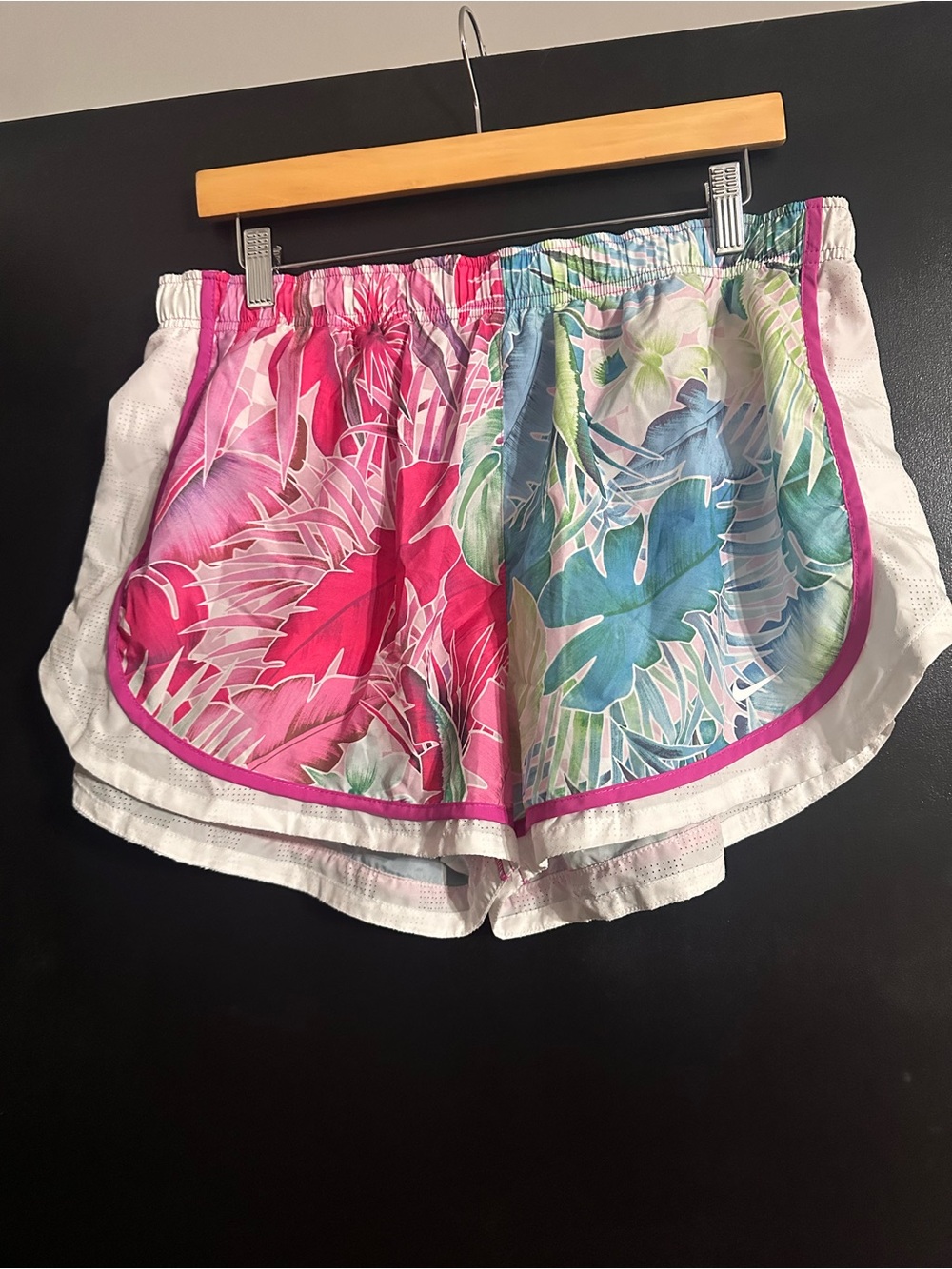Tropical Floral Nike Athletic Shorts - Pink & Blue